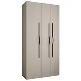 abiks möbel Drehtürenschrank COMO 120 x 245,5 x 40 cm Schwarz