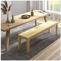 Homcom Sitzbank Holzbank Natur 150 x 33 x 45 cm