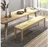 Homcom Sitzbank Holzbank Natur 150 x 33 x 45 cm