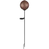GLOBO Solarleuchte Metall 90 cm schwarz kupfer