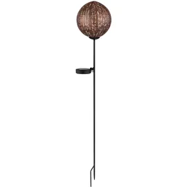 GLOBO Solarleuchte Metall 90 cm schwarz kupfer