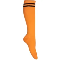 Goldschmidt Kostüme Kniestrümpfe College-Style | Onesize Strümpfe mit Ringeln 36-42 | Socken Streifen Damen (orange) - 36-42