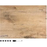 Navaris Magnettafel Magnetpinnwand Memoboard zum Beschriften - 70 x 50cm Notiztafel div. Designs - Tafel abwaschbar mit Magneten Stift