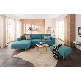 Home Affaire Ecksofa »Lasse L-Form« im scandinavischen Stil mit Holzfüßen