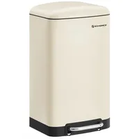 Songmics Mülleimer, Abfalleimer, 30L, aus Edelstahl, luftdicht