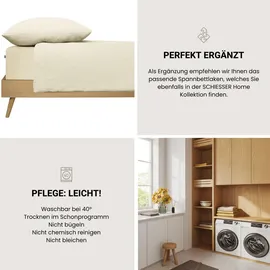 SCHIESSER Bettwäscheset Molly - Musselin - 2-teilig - 135 x 200 cm - Offwhite