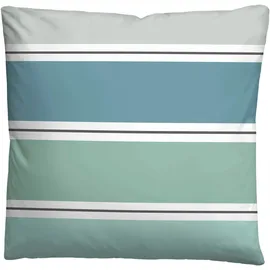 biberna Bettwäsche Seersucker 0025009 QUERBALKEN 1x 135x200 cm + 1x 80x80 cm, blau-grün