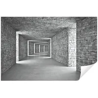 WallArena Vlies Fototapete 3D EFFEKT Tunnel Abstrakt Modern TAPETE