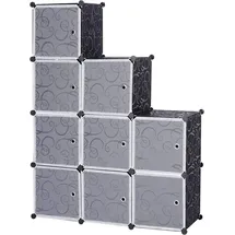 Woltu Regalsystem 111 x 37 x 111 cm Schwarz