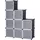 Woltu Regalsystem 111 x 37 x 111 cm Schwarz