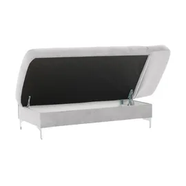 Nehl Liege Greta Mikrofaser 182 x 79 x 86 cm Grau mit Schlaffunktion