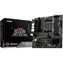 MSI Mainboard "B550M PRO-VDH WIFI", schwarz, B:24,4cm H:6,5cm T:24,4cm, Mainboards