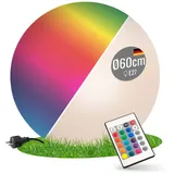 8 seasons DESIGN | Kugelleuchte Shining Globe Größe 60 cm, Farbe weiss, Beleuchtungsvariante RGB LED