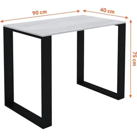 AKKE Esszimmertisch 90 x 75 x 40 cm schwarz