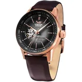 Vostok Europe - GAZ14 Limousine Schwarz / Braun / Rosé - Automatik Herrenuhr mit Lederarmband - NH38A-560B682 - Braun/Schwarz