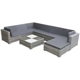vidaXL Garten-Lounge-Set grau 42738