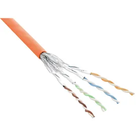 InLine Patchkabel Cat.6 S/FTP (PiMf), orange, AWG27, PVC, CU, 100m