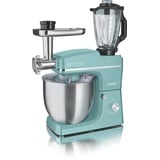 HEINRICHS 3 in 1 Universal Küchenmaschine, Küchengerät 1500W, 6 Geschwindigkeitsstufen, Multifunktionale Knetmaschine mit Fleischwolf, 1.5L Mixerbehälter, XXXL 10L Edelstahlschüssel (Grün)