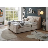ED EXCITING DESIGN Boxspringbett Concord, inkl. Motor, Stauraum im Kopfteil und Topper