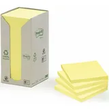 Post-it Haftnotiz Recycling Notes 76 x 76 mm Kanariengelb 16 Blöcke à 100 Blatt