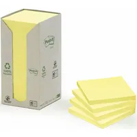 Post-it Haftnotiz Recycling Notes 76 x 76 mm Kanariengelb 16 Blöcke à 100 Blatt