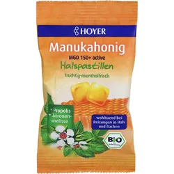 Hoyer Manukahonig Halspastillen Mgo 150+ Active 30 G