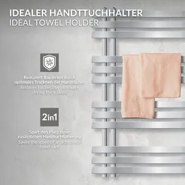 luxebath Badheizkörper 1000 x 500 mm 600 W Chrom