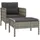 vidaXL Garten-Lounge-Set 2-tlg. grau