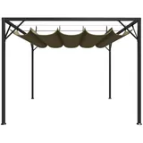 vidaXL Gartenpergola 3 x 3 m taupe