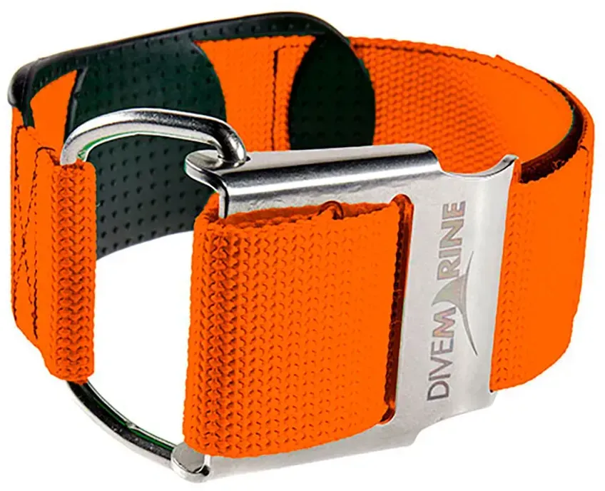 Divemarine Edelstahl Flaschengurt Für Tauchen - Orange - 5-7L