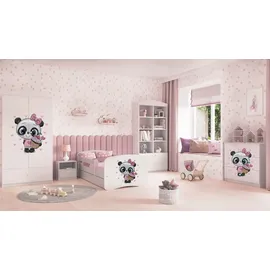 raumhirsch furniture Kinderbett Panda 70 x 140 cm Holzwerkstoff weiß