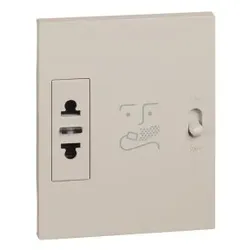 Legrand KM4177 LivingNow 3-modulige Rasiersteckdose in der Farbausführung Sand