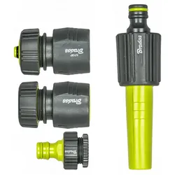 Sprühset 4-teilig Bradas 1/2" Gartenschlauch-Set Schnellkupplung HahnanschlussSchnellverbinder 4253