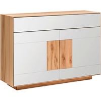 Linea Natura Sideboard, Weiß, Buche, Holzwerkstoff, Kernbuche, massiv, 2 Fächer, 1 Schubladen, 120x87x40 cm, individuell planbar, Beimöbel erhältlich, in verschiedenen Holzarten erhältlich, Holzmöbel, Kleinmöbel Holz, Holzkommoden, Sideboards Holz