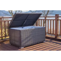 OUTFLEXX Kissenbox M, grau, Polyrattan, 144x92x70cm