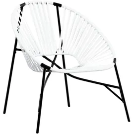 vidaXL Gartenstuhl-Set 3-tlg. 70 x 83 x 42,5 cm schwarz/weiß