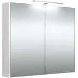 welltime Badezimmerspiegelschrank »Joy«, Breite 78 cm, mit 2 Türen, mit LED, IP 44, weiß