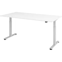 bümö elektrisch höhenverstellbarer Schreibtisch weiß 200x100 cm - Schreibtisch höhenverstellbar elektrisch, elektrischer Schreibtisch & Gaming Tisch,