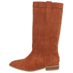 Ital-Design Damen Cowboyboots Western Westernstiefel Blockabsatz Flache Stiefel in Camel braun 39