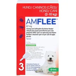 AMFLEE 67 mg Spot-on Lsg.f.kleine Hunde 2-10kg 3 St.