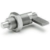 Ganter norm Ganter Normelemente GN 612-8-M16X1,5-AK-NI-Edelstahl-Rastriegel, Gewinde d2: M16x1,5