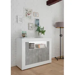 Sideboard INOSIGN "Urbino", weiß (weiß hochglanz, beton), Sideboards, Breite 110 cm