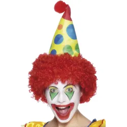 Rote Clowns Perücke mit Hut - OS
