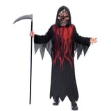 Amscan Vampir-Kostüm Halloween Kinderkostüm 'Dark Shadow Reaper' mit Sk 6 bis 8 Jahre