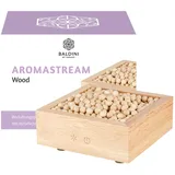 Baldini Aromastream Wood inkl. Holzkugeln – Natürlicher Diffuser ohne Wasser & Hitze – Für ätherische Öle – Elegantes Holzdesign – Mit LED-Stimmungslicht