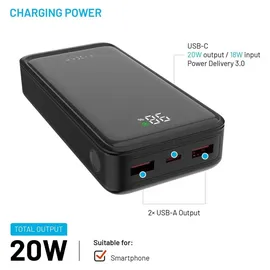 FIXED Zen2 20 mit LCD-Display, und PD 20W 20000mAh, schwarz