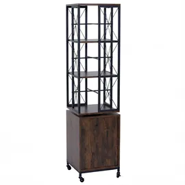 Mendler Bücherregal 162 x 40 x 42 cm Dunkelbraun