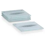 Zeller Untersetzer transparent 10,0 x 10,0 cm 4-tlg.