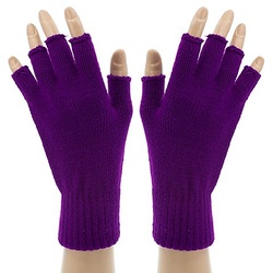 Strick-Handschuhe, lila