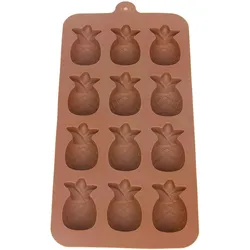 Wisefood Silikonform Ananas - braun 22x10,5x1,5cm - Silikon Form Backen, Seife & mehr - Backform